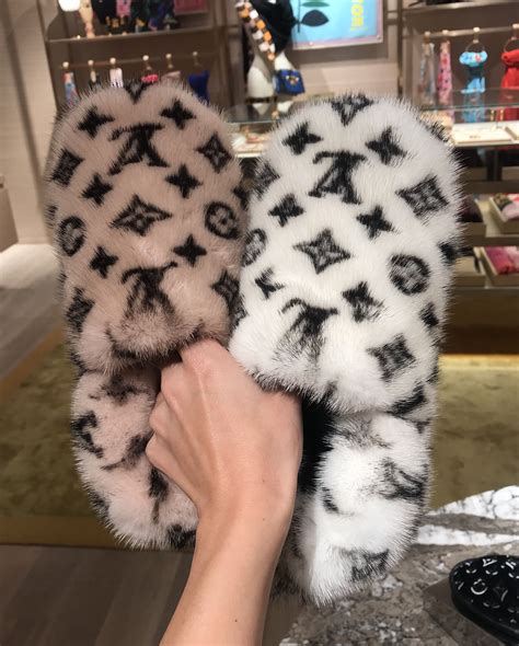 louis vuitton pink mink slippers|Louis Vuitton slippers for sale.